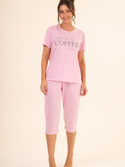 Pijama Feminino Capri - Coffee