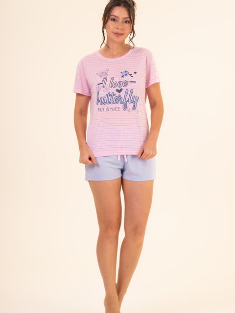 Pijama Feminino de Verão - Borboletas