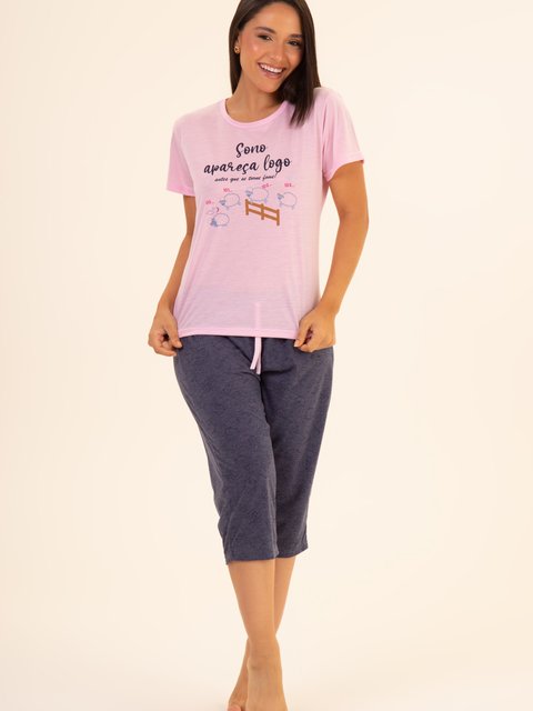 Pijama Feminino Capri - Sono Apareça Logo