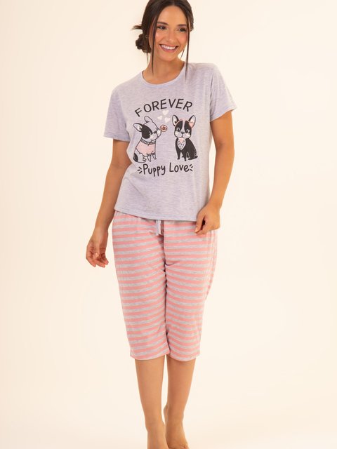 Pijama Feminino Capri - Puppy Love