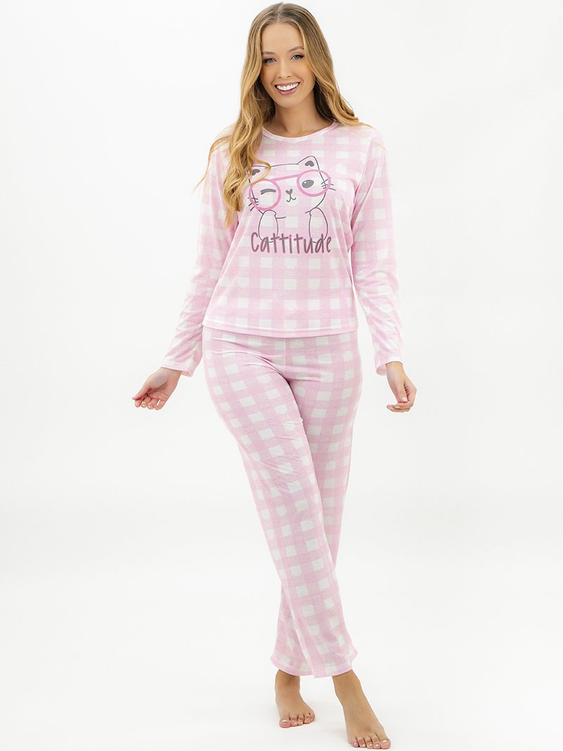 Pijama Feminino de Inverno - Cattitude