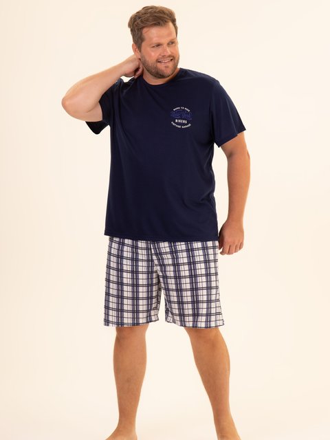 Pijama Masculino Plus Size de Verão - Bikers