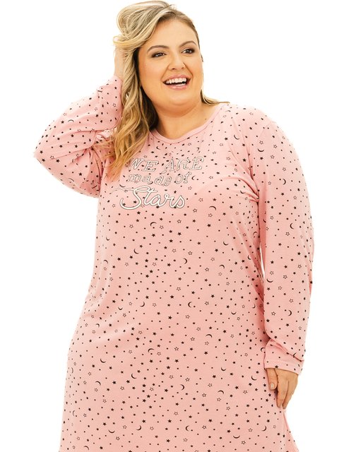 Camisola Plus Size Manga Longa - Feita de Estrelas 