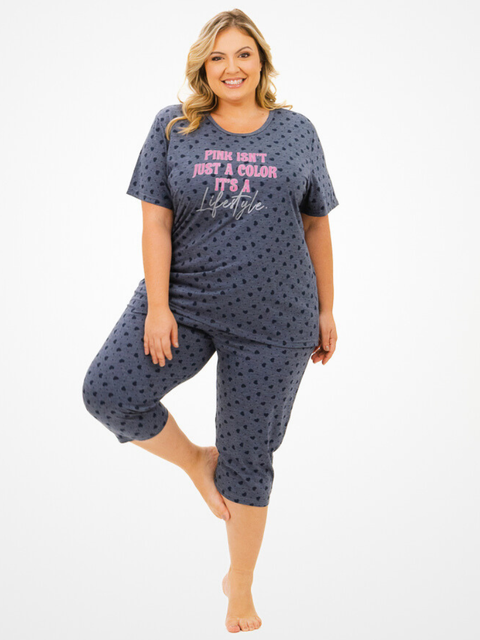 Pijama Feminino Plus Size Capri - Lifestyle