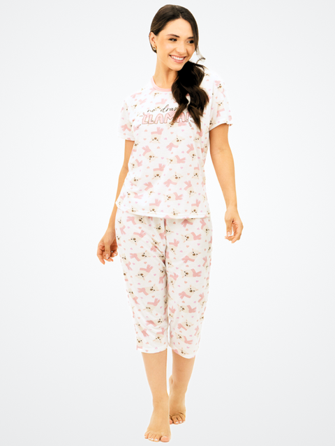 Pijama Feminino Capri - Lhama