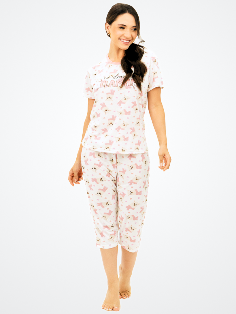 Pijama Feminino Capri - Lhama