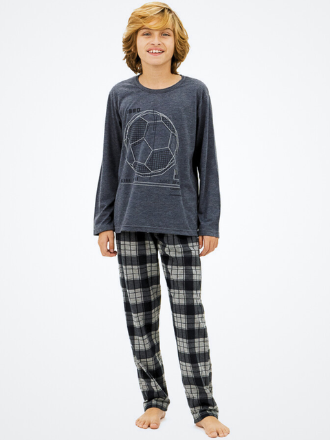 Pijama Infantil Menino de Inverno - Futebol 
