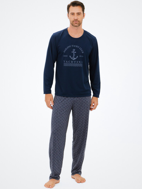 Pijama Masculino Plus Size de Inverno - Navegar 