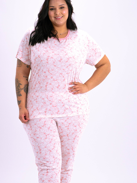 Pijama Feminino Plus Size Capri - Ursinhos Fofos