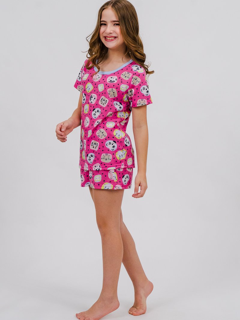 Pijama Infantil Menina de Verão - Meus Bichinhos