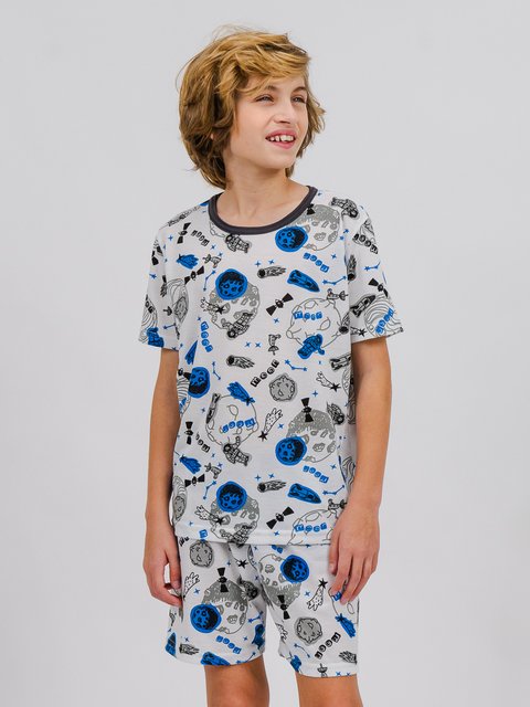 Pijama Infantil Menino de Verão - Viajem a Lua 