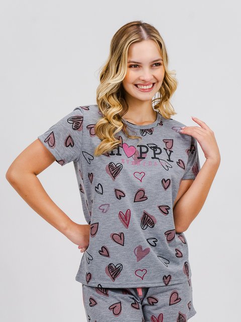 Pijama Feminino de Verão - Happy Heart