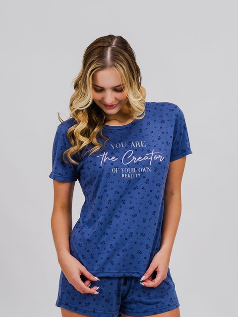 Pijama Feminino de Verão - Blue Love