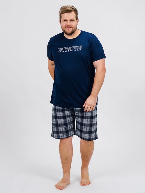 Pijama Masculino Plus Size de Verão - Be Positive