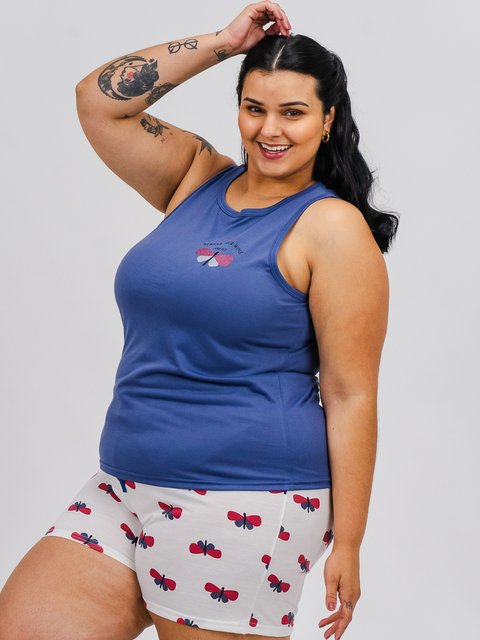 Pijama Feminino Plus Size Regata - Fly