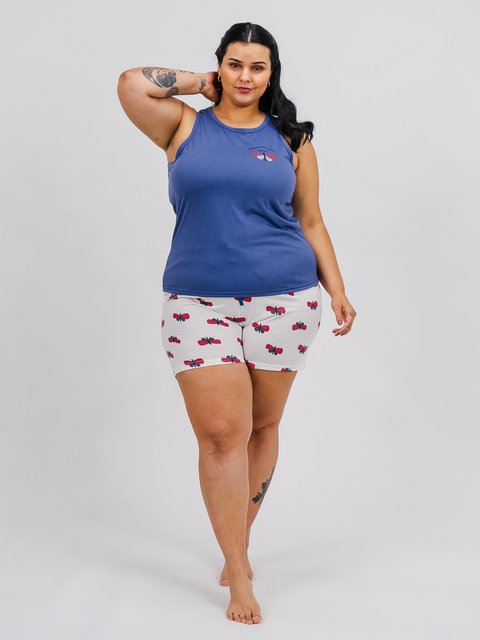 Pijama Feminino Plus Size Regata - Fly
