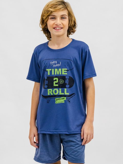 Pijama Infantil Menino de Verão - Skate 