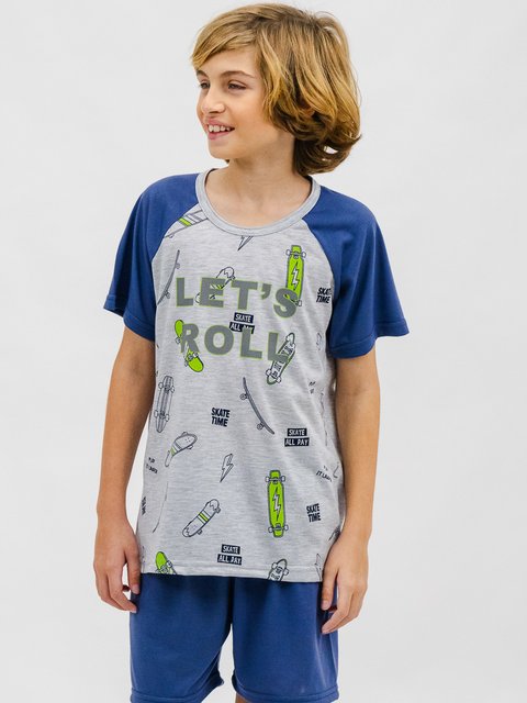 Pijama Infantil Menino de Verão - Skate Time 