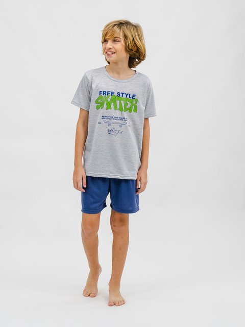 Pijama Infantil Menino de Verão - Skater 