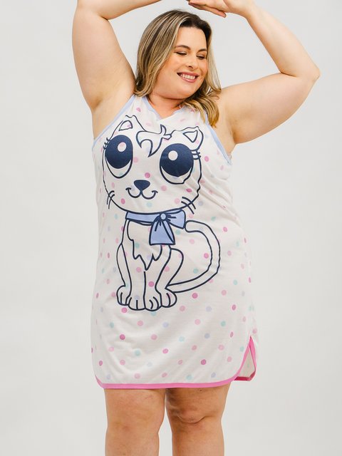 Camisetão Feminino Plus Size Regata - Caty Candy 