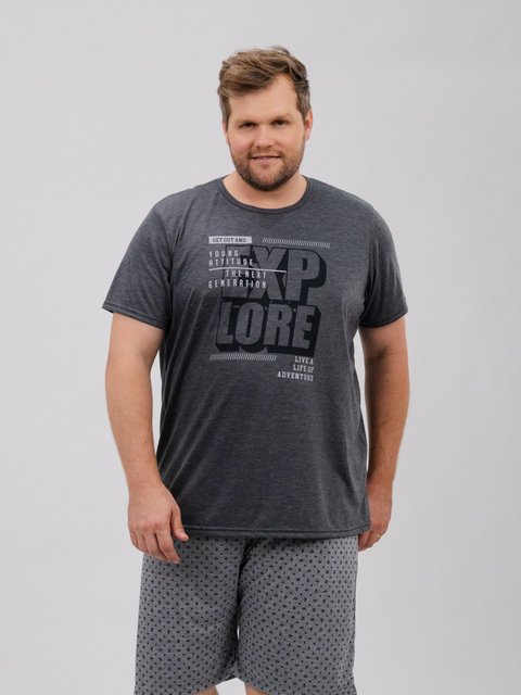 Pijama Masculino Plus Size de Verão - Explore 
