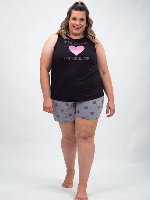Pijama Feminino Plus Size Regata - Let Me Sleep 