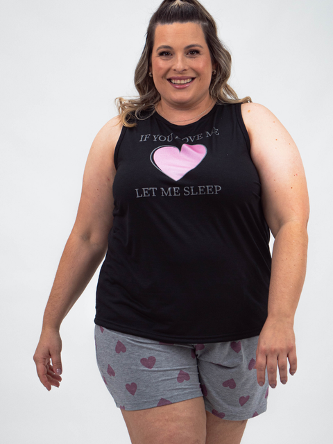 Pijama Feminino Plus Size Regata - Let Me Sleep 