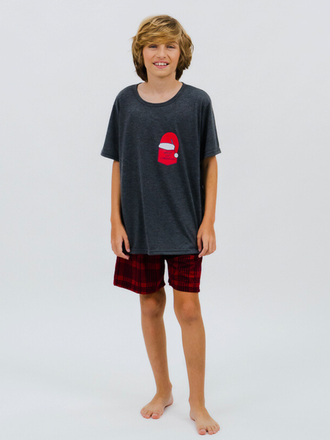 Pijama de Infantil Menino de Verão - Christimas Cat 