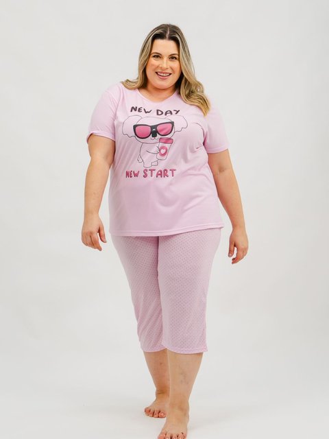 Pijama Feminino Plus Size Capri - New Start