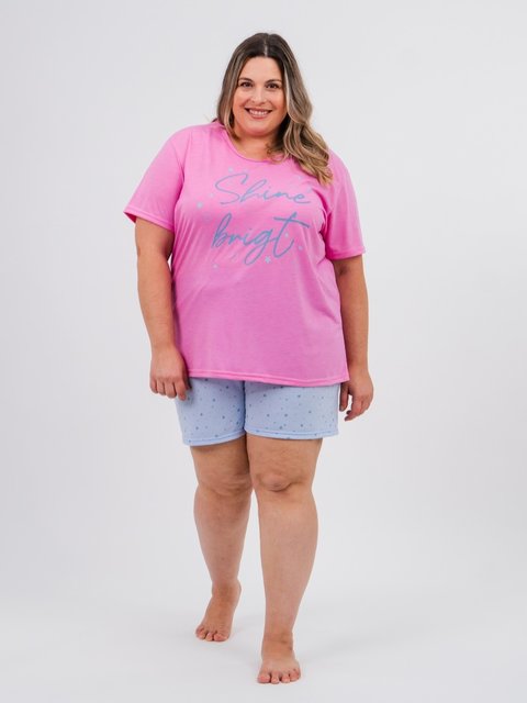 Pijama Feminino Plus Size de Verão – Shine