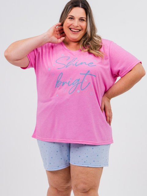 Pijama Feminino Plus Size de Verão – Shine