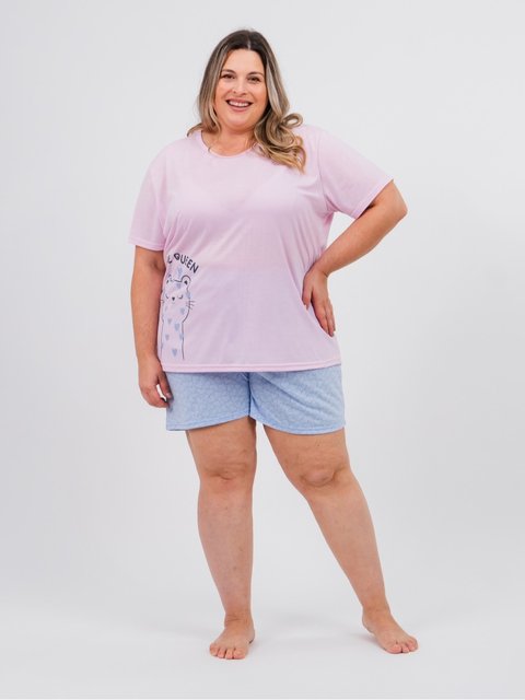 Pijama Feminino Plus Size de Verão – Queen