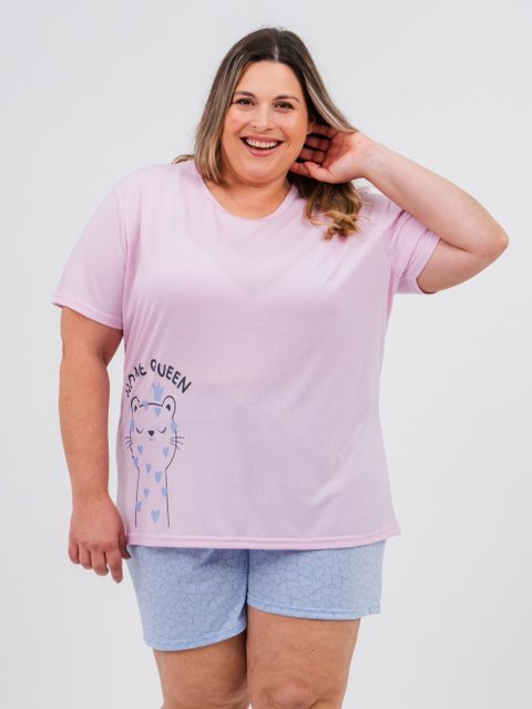 Pijama Feminino Plus Size de Verão – Queen