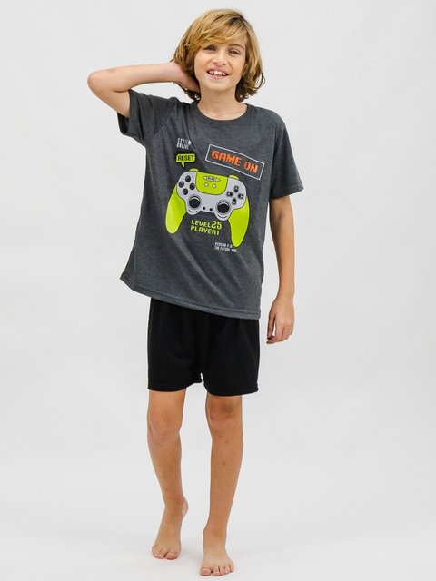Pijama Infantil Menino de Verão - Game On