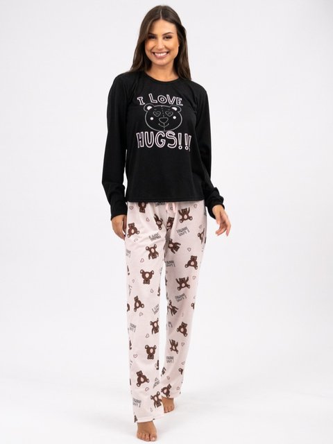 Pijama Feminino de Inverno - I Love Hugs