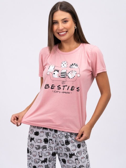 Pijama Feminino Capri - Besties