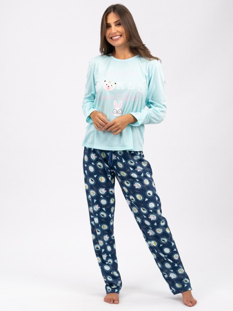 Pijama Feminino de Inverno - World Beautiful