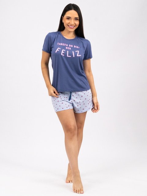 Pijama Feminino de Verão - Ser Feliz