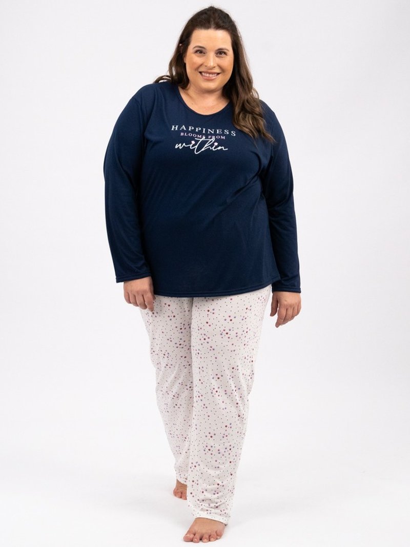 Pijama Feminino Plus Size de Inverno - Happiness