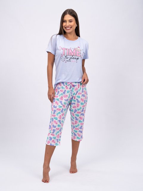Pijama Feminino Capri - Hora de Dormir