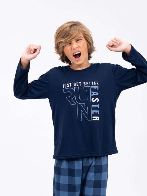 Pijama Infantil Menino de Inverno - Run Faster