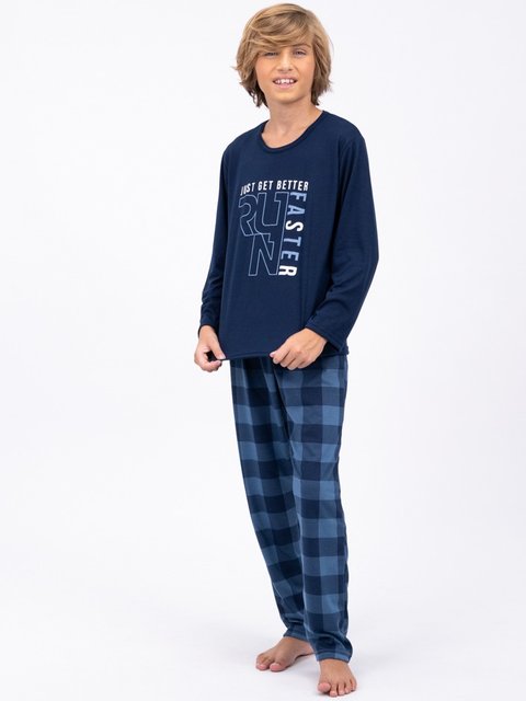 Pijama Infantil Menino de Inverno - Run Faster