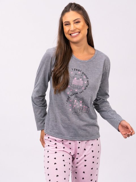 Pijama Feminino de Inverno - Patinhas