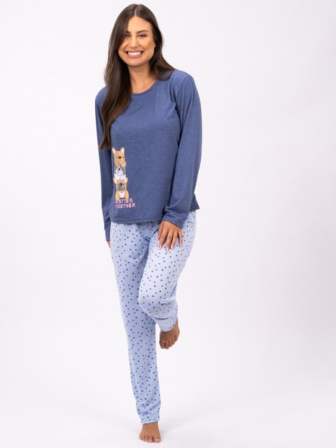 Pijama Feminino de Inverno - Blue