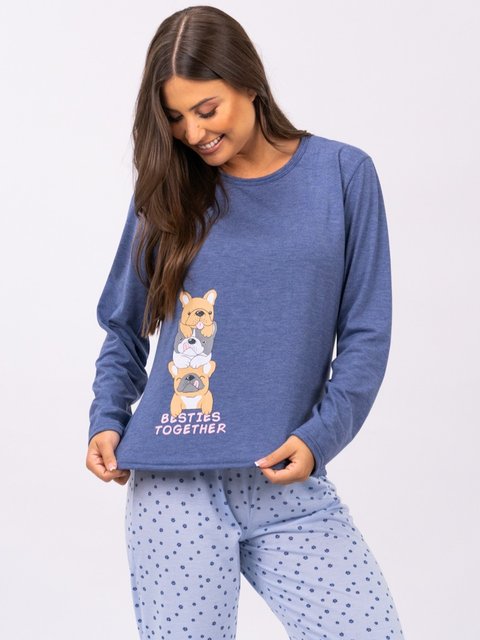 Pijama Feminino de Inverno - Blue