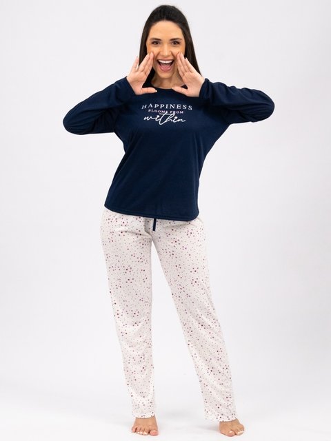 Pijama Feminino de Inverno - Blooms