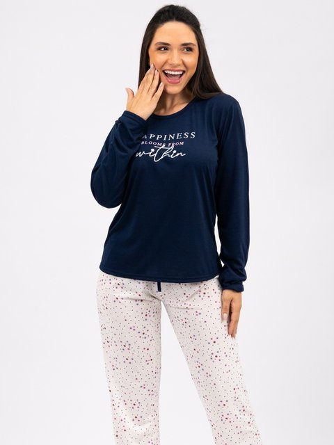 Pijama Feminino de Inverno - Blooms