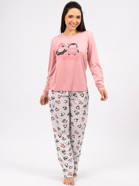 Pijama Feminino de Inverno - Pinguim