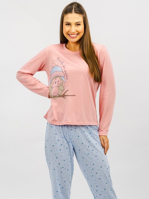 Pijama Feminino de Inverno - Coruja