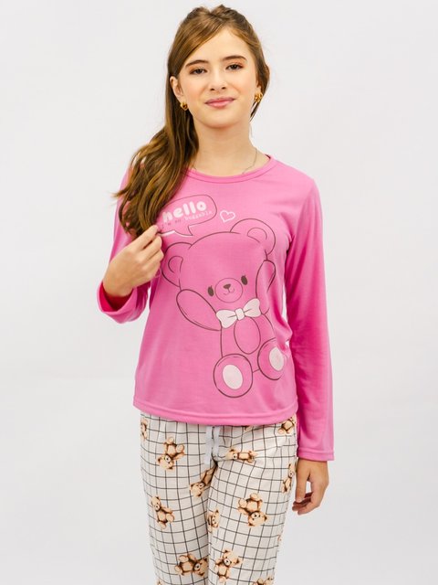 Pijama Infantil Menina de Inverno - Hello Bear